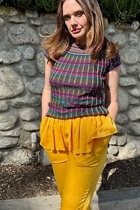 Creatures of Comfort Ruffled Waist Silk Pants Selected by Personal Choice