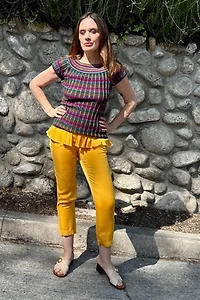 Creatures of Comfort Ruffled Waist Silk Pants Selected by Personal Choice