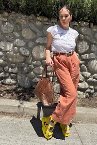 Town Pleated Linen Trouser Pants Selected by Personal Choice