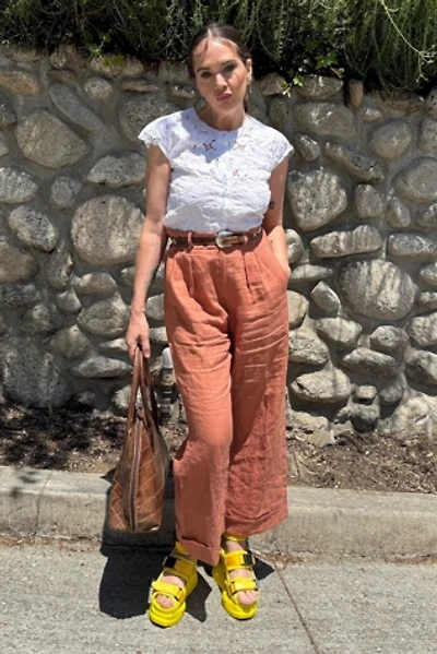 Town Pleated Linen Trouser Pants Selected by Personal Choice