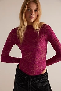 Kilo Brava Long Sleeve Lace Bodysuit