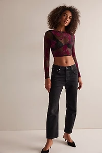 Kilo Brava Burnout Long Sleeve Crop