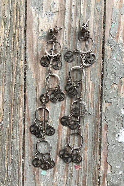 Vintage 1980s Chandelier Peace Earrings Selected by Cherry