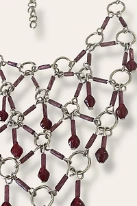 Y2K Beaded Chainmail Necklace Selected By Afterlife Boutique