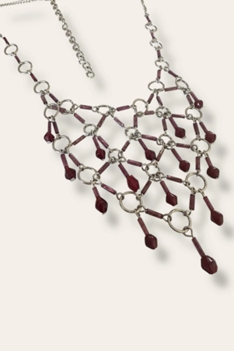 Y2K Beaded Chainmail Necklace Selected By Afterlife Boutique