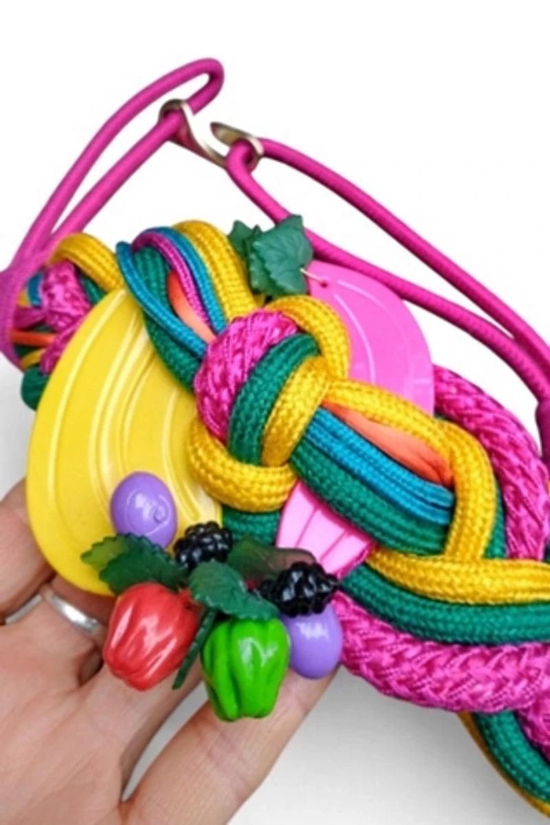 1980's Rainbow Fruit Woven Belt Selected by Garbage Soup