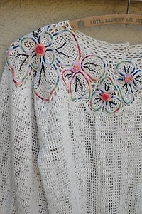 1970's Petal Hem Crochet Top Selected by Garbage Soup