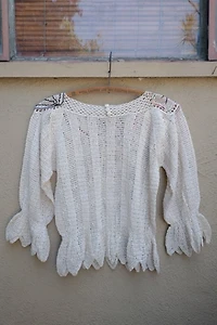 1970's Petal Hem Crochet Top Selected by Garbage Soup