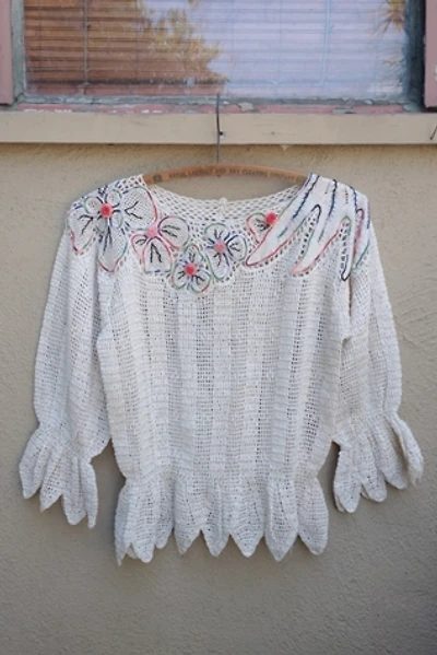 1970's Petal Hem Crochet Top Selected by Garbage Soup