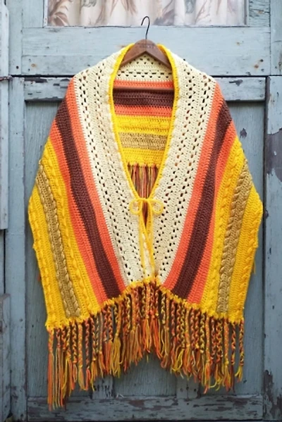 Vintage Handknit Shawl Selected by Garbage Soup