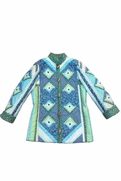1970's Log Cabin Patchwork Quilt Jacket Selected by Garbage Soup