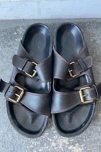 Isabel Marant Black Strappy Buckle Sandals Selected by The Curatorial Dept.