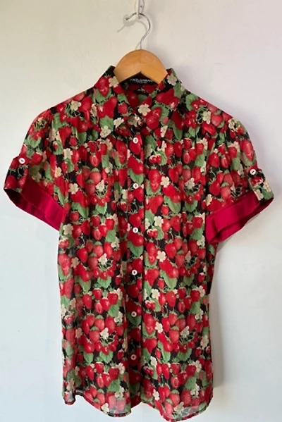 Vintage Dolce and Gabbana Strawberry Print Shirt Selected by The Curatorial Dept.