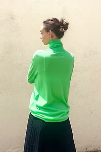 Studio Nicholson Nilo Fine Crepe Turtleneck - Apple Selected by The Curatorial Dept.