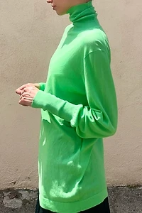 Studio Nicholson Nilo Fine Crepe Turtleneck - Apple Selected by The Curatorial Dept.