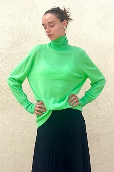 Studio Nicholson Nilo Fine Crepe Turtleneck - Apple Selected by The Curatorial Dept.
