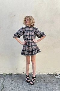 Doen Bronley Plaid Mini Dress Selected by The Curatorial Dept.