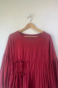 Margiela MM6 Red Ruched Tier Dress Selected by The Curatorial Dept.