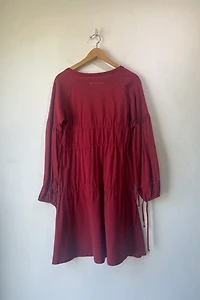Margiela MM6 Red Ruched Tier Dress Selected by The Curatorial Dept.