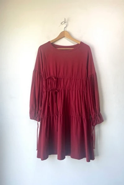 Margiela MM6 Red Ruched Tier Dress Selected by The Curatorial Dept.