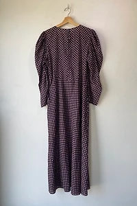 Doen Navy Rust Print Vittoria Dress Selected by The Curatorial Dept.