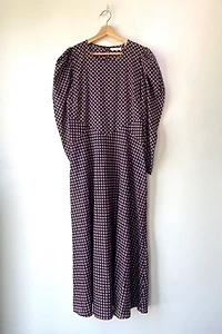 Doen Navy Rust Print Vittoria Dress Selected by The Curatorial Dept.