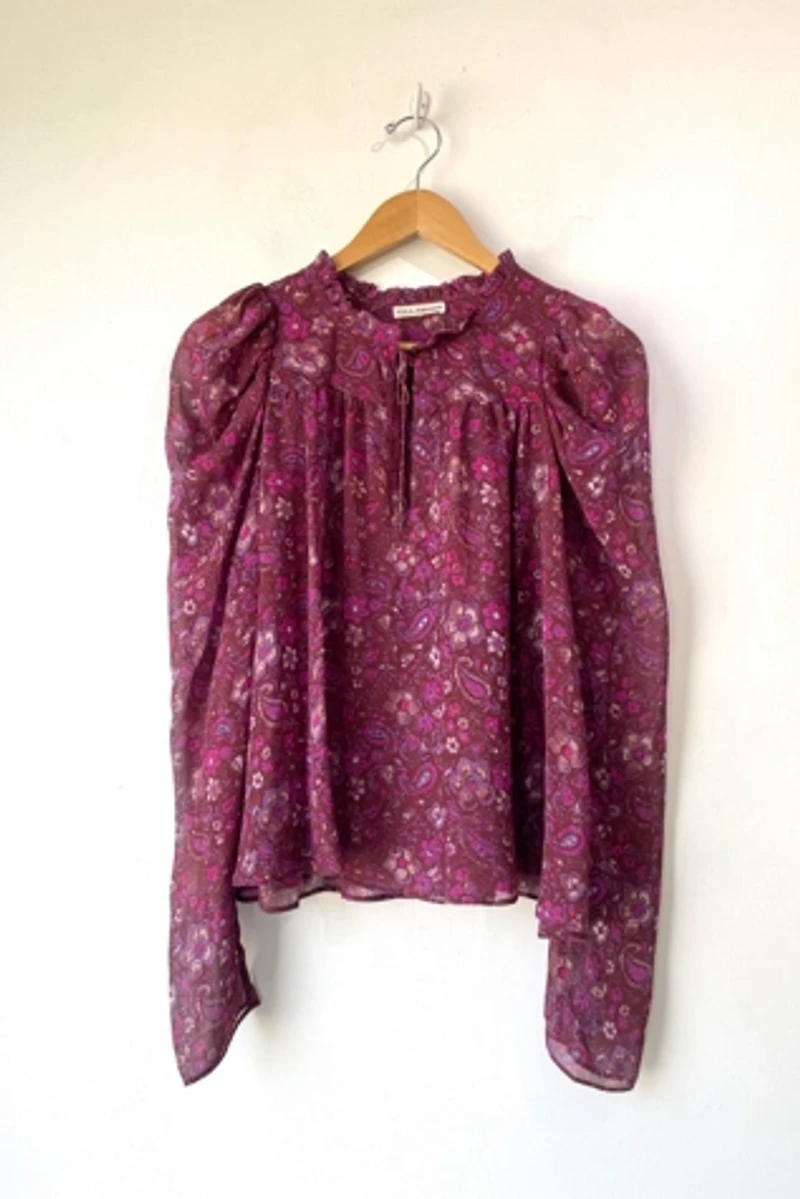 Ulla Johnson Floral Paisley Silk Blouse Selected by The Curatorial Dept.