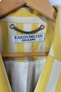 Karen Millen Yellow Stripe Two-Piece Skirt Suit Selected by The Curatorial Dept.