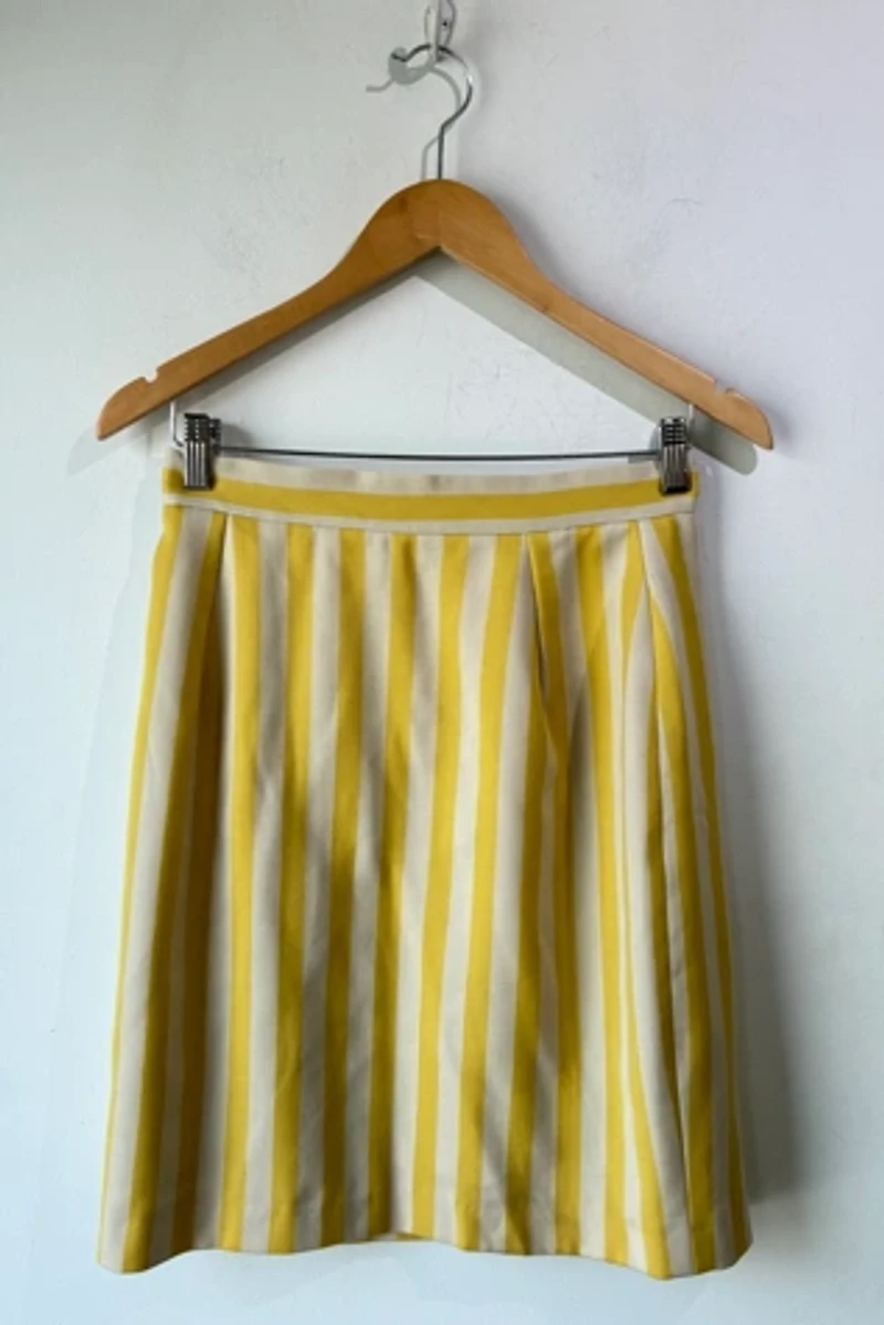 Karen Millen Yellow Stripe Two-Piece Skirt Suit Selected by The Curatorial Dept.
