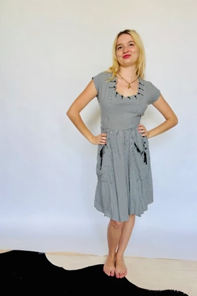 Vintage Gingham Picnic Button Dress Selected by Atlantic Vintage