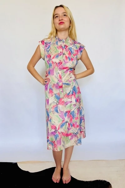 Vintage Watercolor Dress Selected by Atlantic Vintage