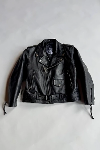Leather Cropped Moto Jacket Selected by Wax Plant