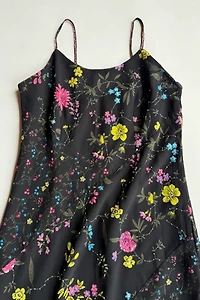 90s Beaded Floral Maxi Dress