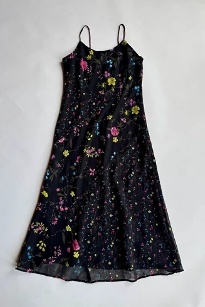 90s Beaded Floral Maxi Dress