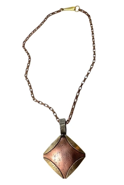Vintage Mixed Metal Pendant Necklace Selected By Ankh By Racquel