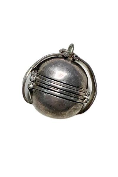Vintage Orb Locket Sterling Silver Pendant Selected by Lux Revival