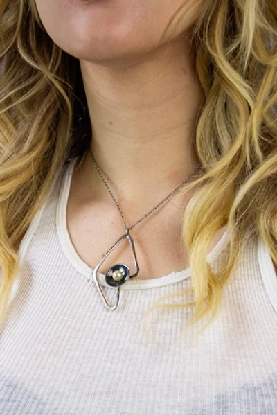 Vintage 70s Sterling Silver Pearl Necklace Selected By Black Shag Vintage