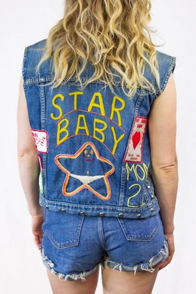 Vintage 70s Star Baby Denim Vest Selected by Black Shag Vintage