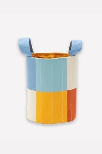 Anchal Checkered Fabric Storage Bin