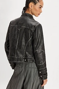 We The Free Jesse Vegan Leather Moto Jacket