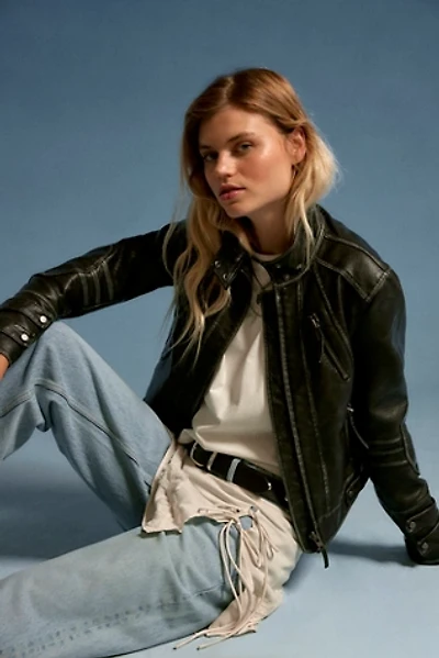 We The Free Jesse Vegan Leather Moto Jacket