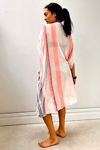 Anna Corinna Reworked Sheer Striped Smock Dress