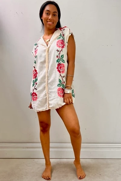 Anna Corinna Reworked Cross Stitch Roses Smock Dress