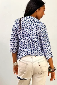 Vintage Eyelet Flowers Jacket Top Selected by Anna Corinna