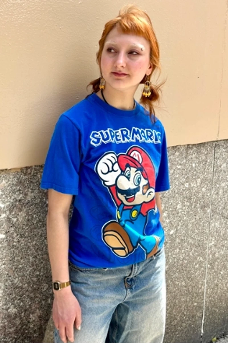Vintage Super Mario Blue T-Shirt Selected by Nomad Vintage