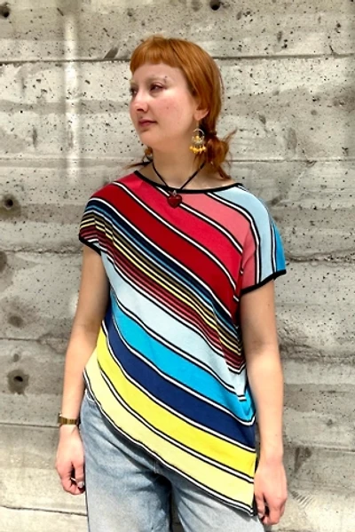 Sonia Rykiel Asymmetrical Bold Striped Sweater Selected by Nomad Vintage