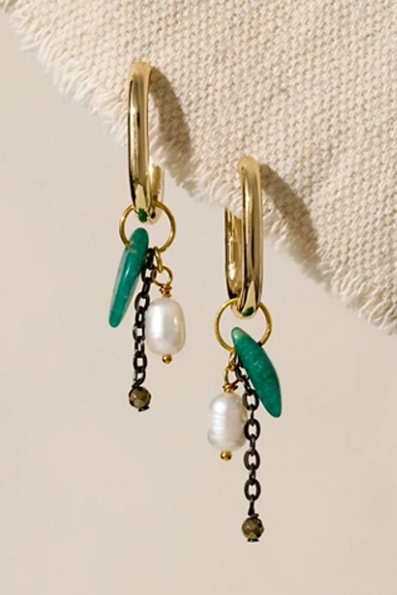 Marly Moretti Freshwater Pearl Hoops