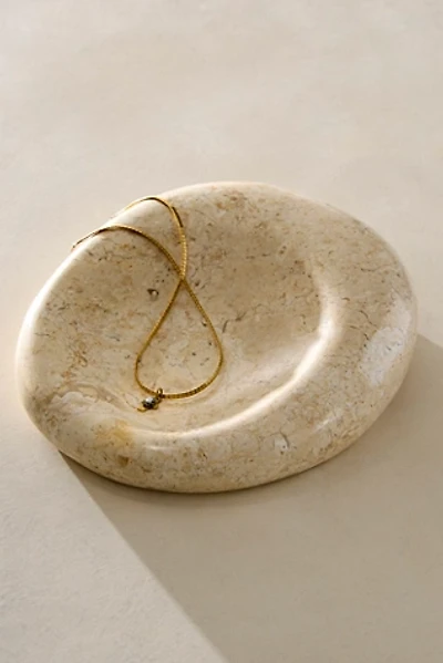 Atma Prema Indo Marble Crescent Dish