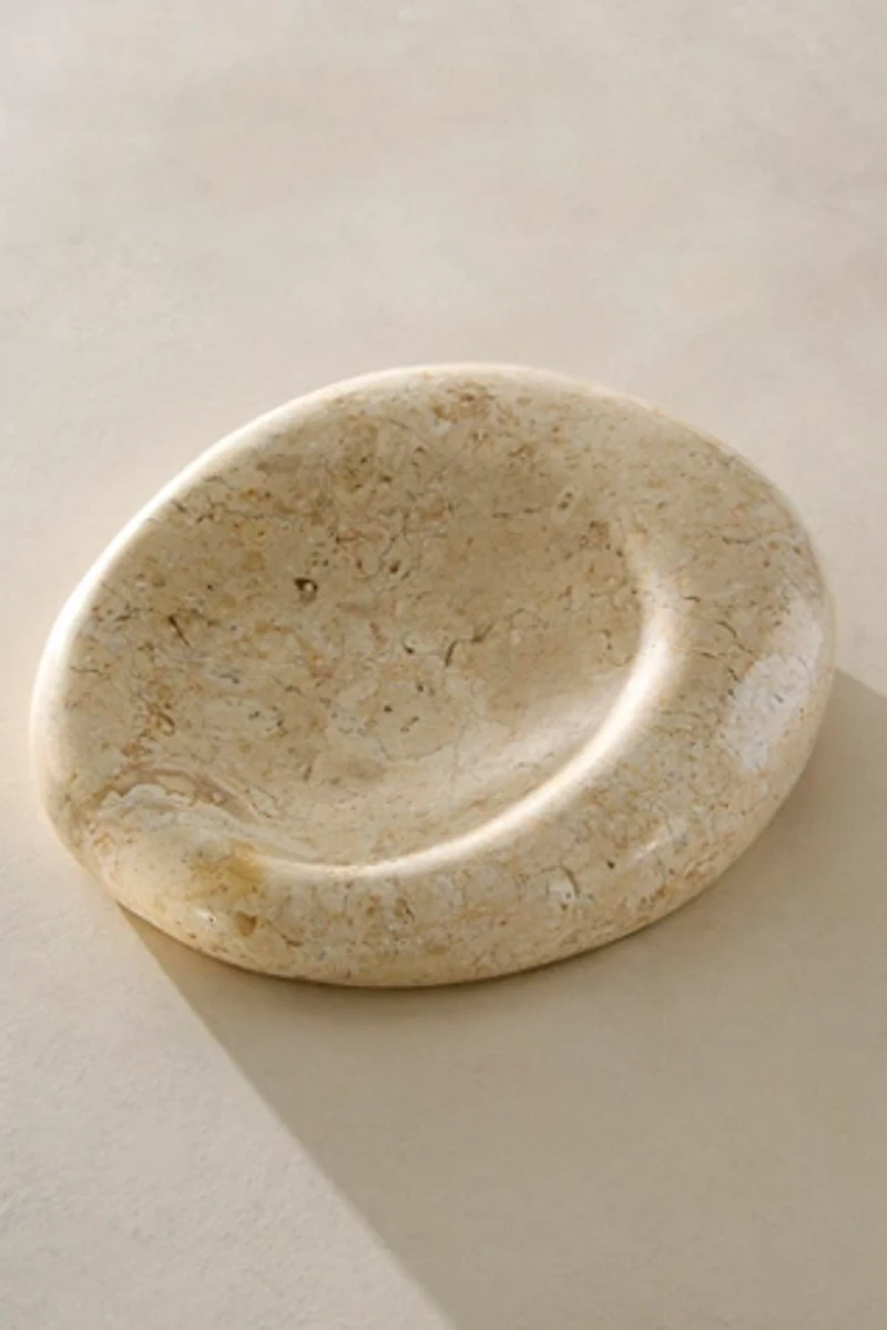 Atma Prema Indo Marble Crescent Dish