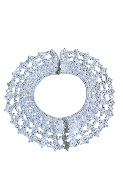 Vintage Handmade Crochet Lace & Pearl Collar Selected by SharpLilTeeth